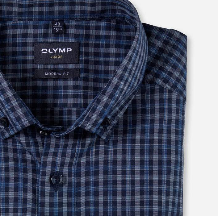 Oblymp Luxor, Businesshemd, modern fit, Button-down, Marine 50% Rabatt für begrenzte Zeit