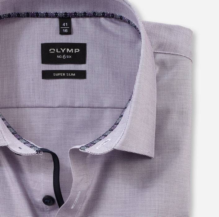 Oblymp No. Six, Businesshemd, super slim, New York Kent, Pflaume Bis zu 50% Rabatt