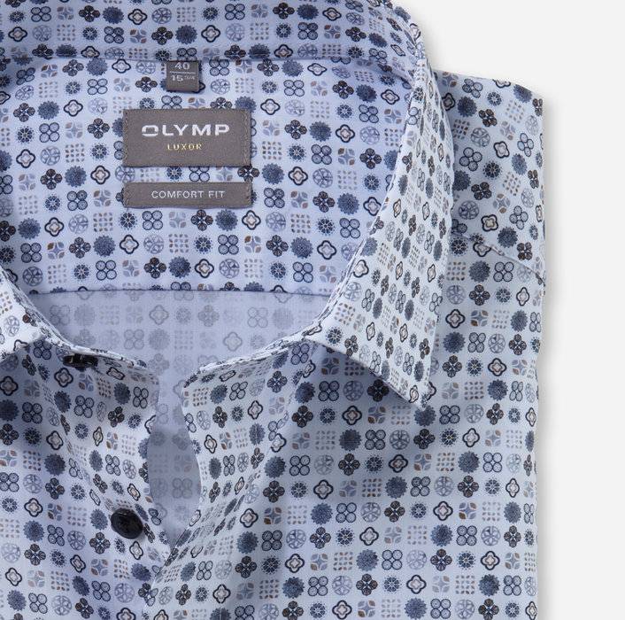 Oblymp Luxor, Businesshemd, comfort fit, New Kent, Bleu Limitierter Zeitrabatt