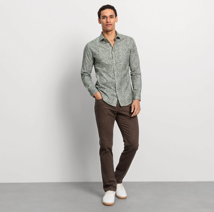 Oblymp Casual, Freizeithemd, regular fit, Kent, Grau-Grün Muttertagsangebot
