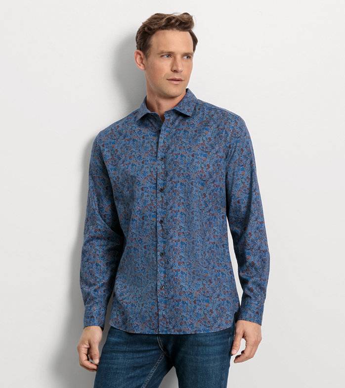 Oblymp Casual, Freizeithemd, regular fit, Kent, Marine Lagerräumung
