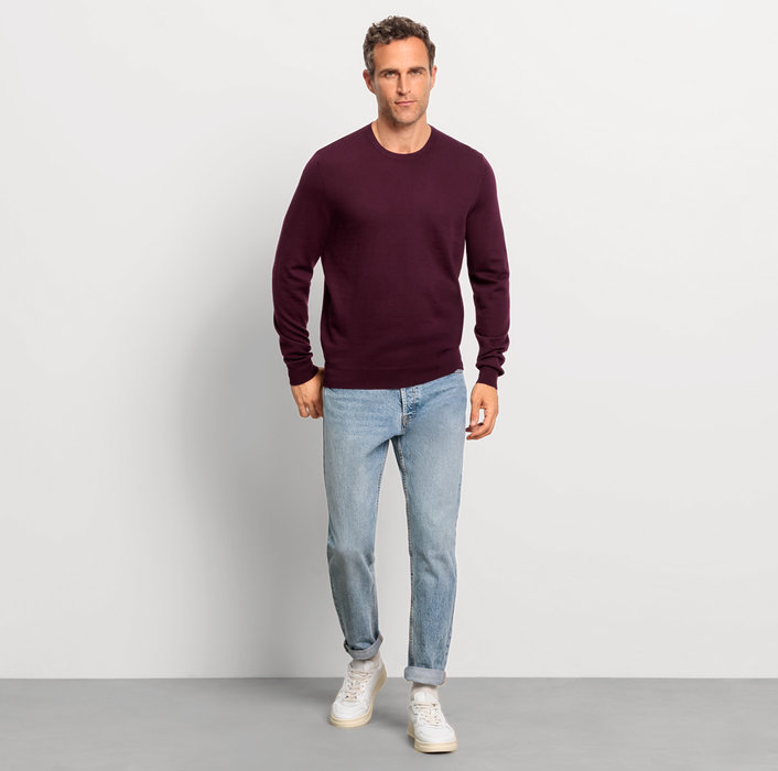 Oblymp Casual Strick, Pullover, Pflaume Sonderangebote
