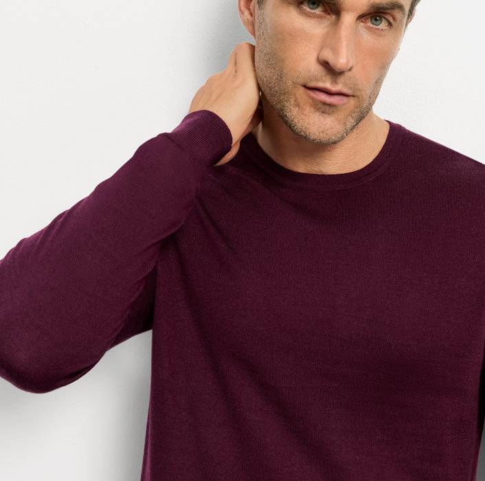 Oblymp Casual Strick, Pullover, Pflaume Sonderangebote
