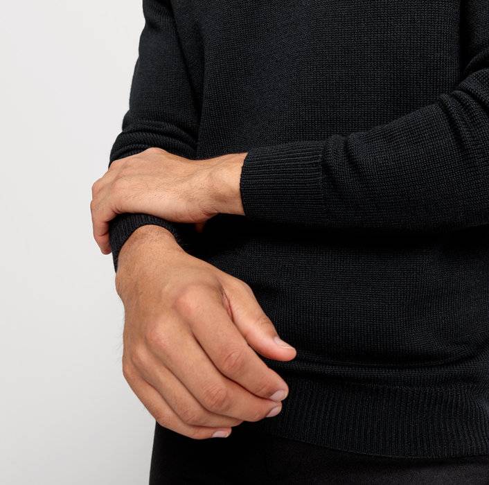 Oblymp Casual Strick, Pullover, Schwarz Kostenlose Rückgabe