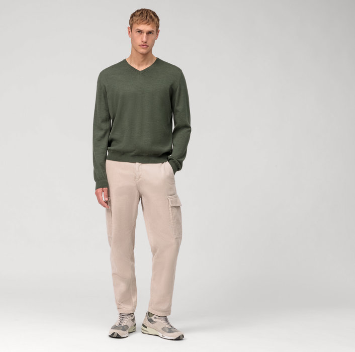 Oblymp Casual Strick, Pullover, Oliv Letzter Tag