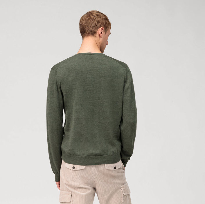 Oblymp Casual Strick, Pullover, Oliv Letzter Tag
