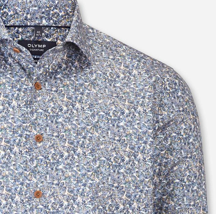 Oblymp SIGNATURE Casual, Freizeithemd, tailored fit, Kent, Nachtblau Große Rabatte