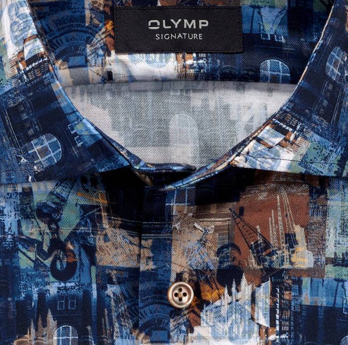 Oblymp SIGNATURE, Businesshemd, tailored fit, SIGNATURE Kent, Nachtblau Saisonale Angebote