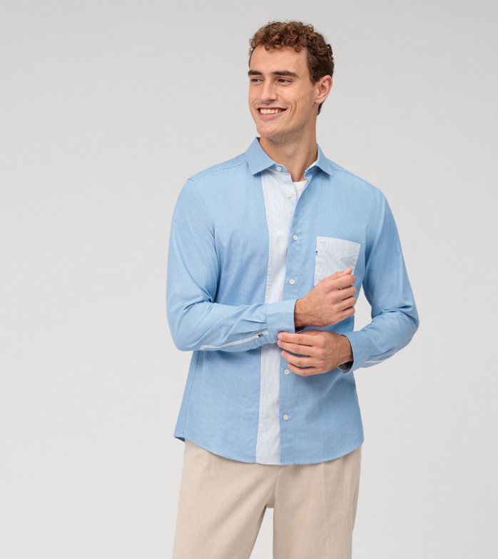 Oblymp Casual, Freizeithemd, regular fit, Kent, Bleu 2025