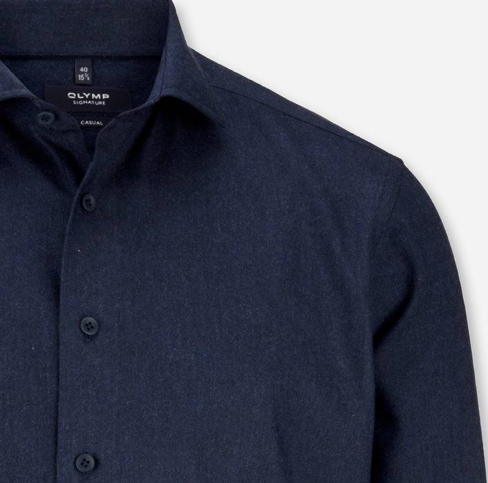 Oblymp SIGNATURE Casual, Freizeithemd, tailored fit, SIGNATURE Kent, Nachtblau Blitzverkäufe