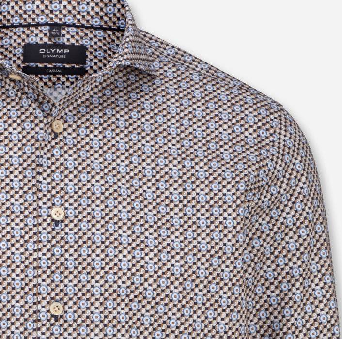 Oblymp SIGNATURE Casual, Freizeithemd, tailored fit, Haifisch, Nachtblau Black Friday