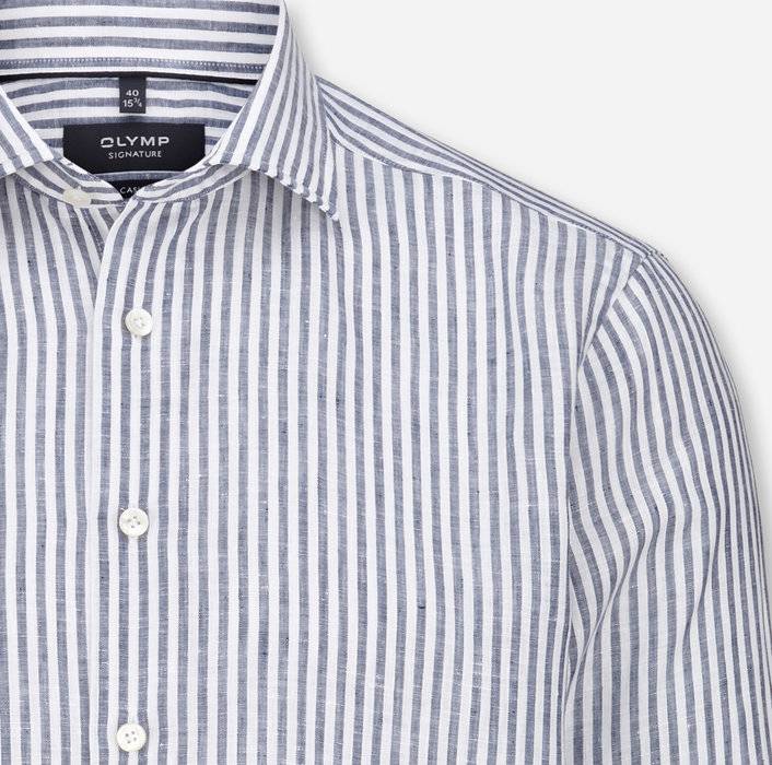 Oblymp SIGNATURE Casual, Freizeithemd, tailored fit, Kent, Blau Cyber Monday