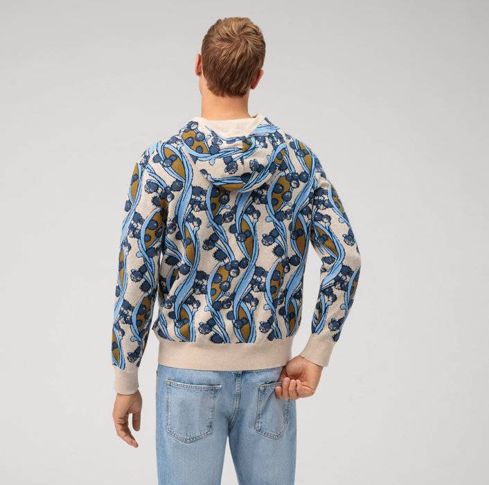 Oblymp Casual Strick, regular fit, Hoodie, Hellbeige Letzter Tag
