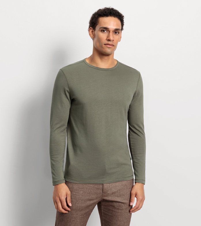Oblymp Casual Wirk, Longsleeve, Lindgrün Online