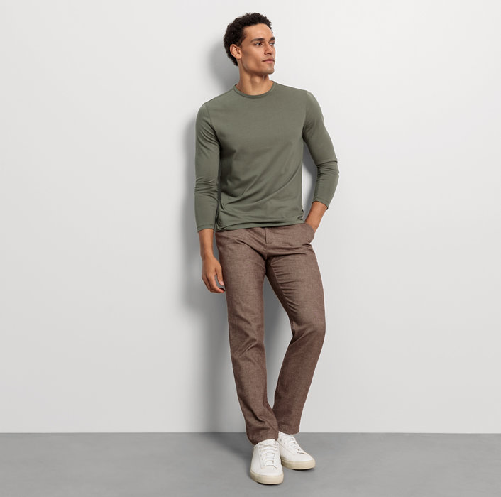 Oblymp Casual Wirk, Longsleeve, Lindgrün Online