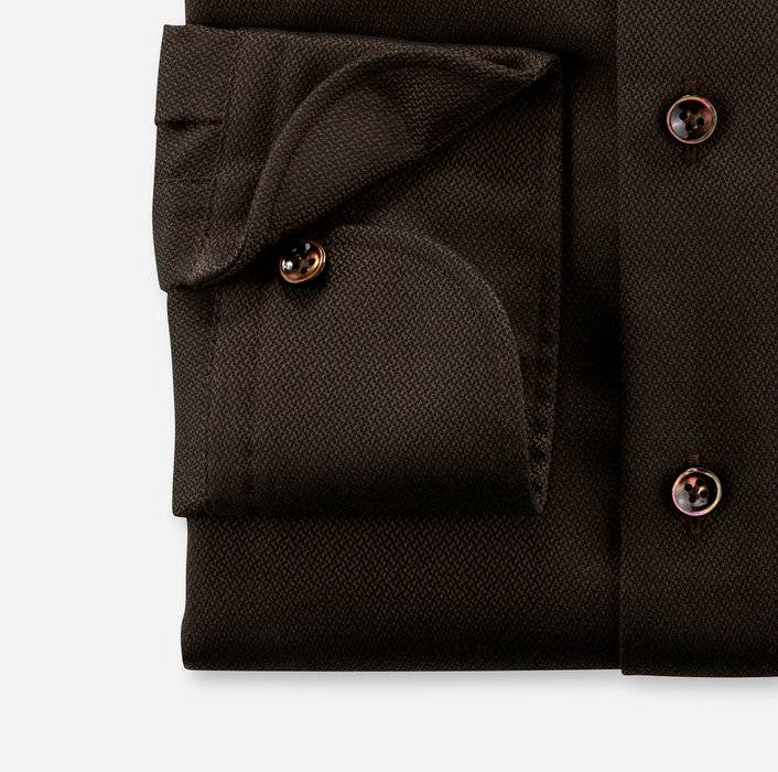 Oblymp SIGNATURE, Businesshemd, tailored fit, SIGNATURE Kent, Braun Großer Ausverkauf