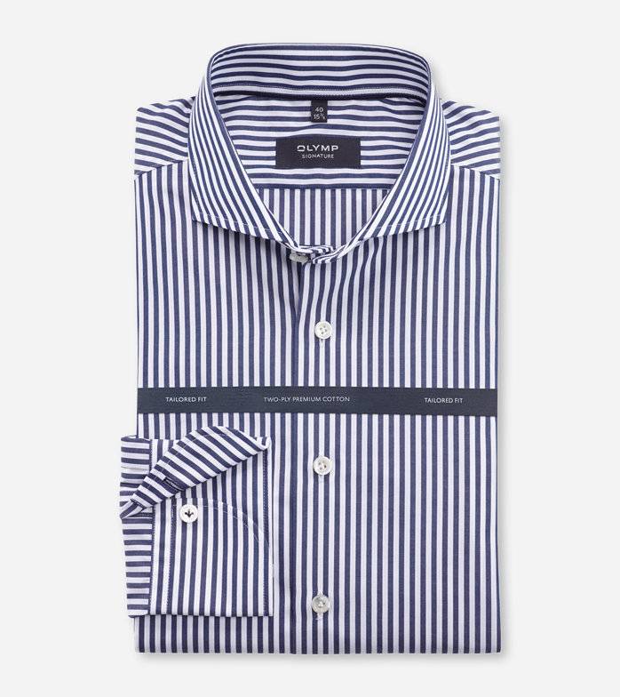 Oblymp SIGNATURE, Businesshemd, tailored fit, SIGNATURE Hai, Nachtblau Nur für heute