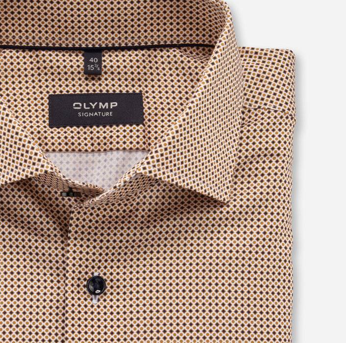 Oblymp SIGNATURE, Businesshemd, tailored fit, SIGNATURE Kent, Caramel Riesige Rabatte
