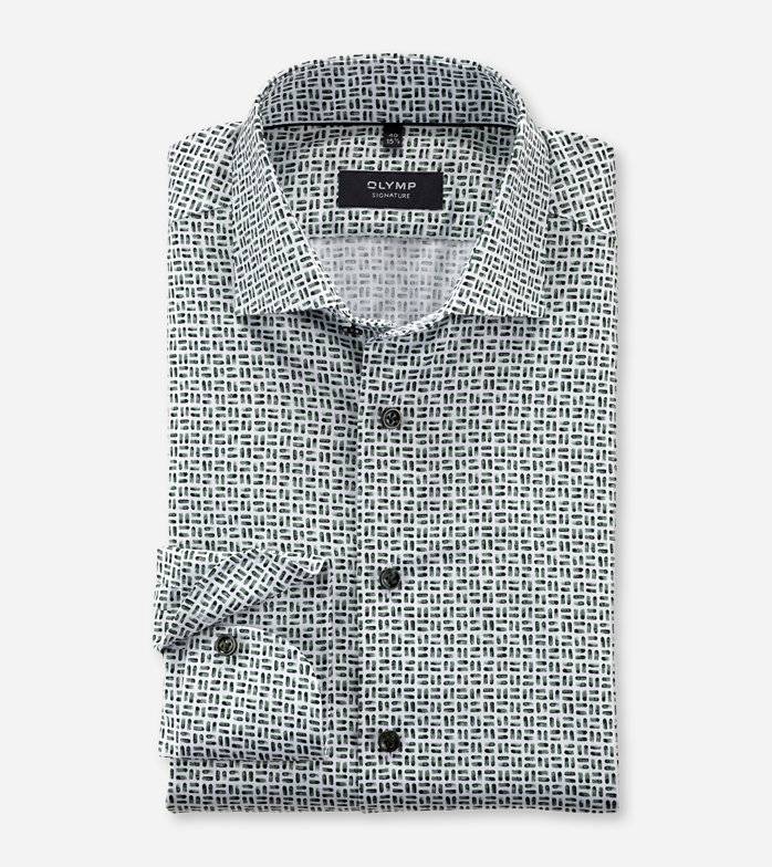 Oblymp SIGNATURE, Businesshemd, tailored fit, SIGNATURE Kent, Hellgrün zollfrei
