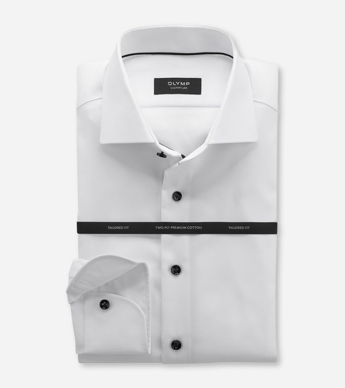 Oblymp SIGNATURE, Businesshemd, tailored fit, SIGNATURE Kent, Weiß