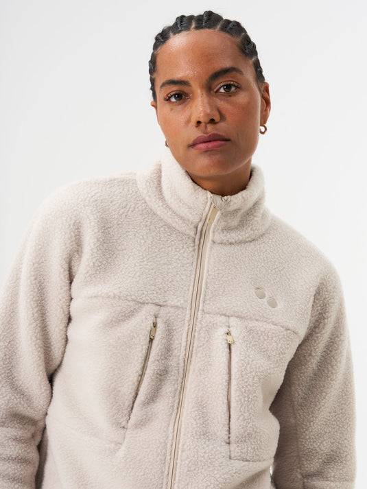 ﻿Pinqponq Fleece Jacket - Cliff Beige (Female) Lagerräumung