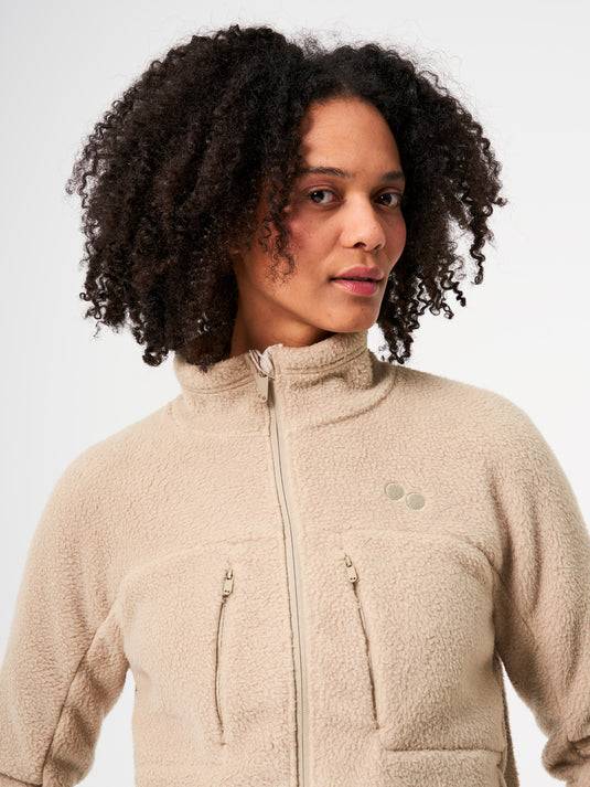 Pinqponq Fleece Jacket - Caramel Khaki (Female) Blitzangebot