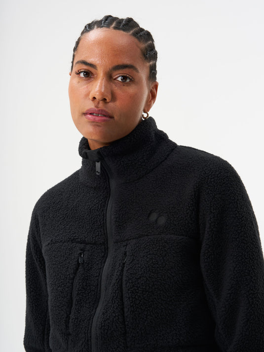 Pinqponq Fleece Jacket - Peat Black (Female) Super Sparpreis