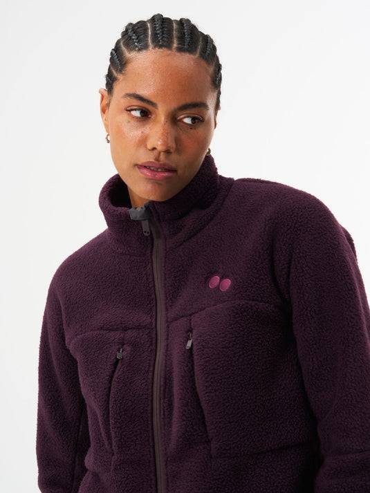 Pinqponq Fleece Jacket - Midnight Plum (Female) Kostenlose Rückgabe