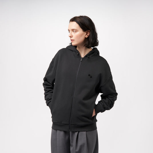 Pinqponq Zipped Hoodie - Peat Black (Unisex) Bis zu 50% Rabatt