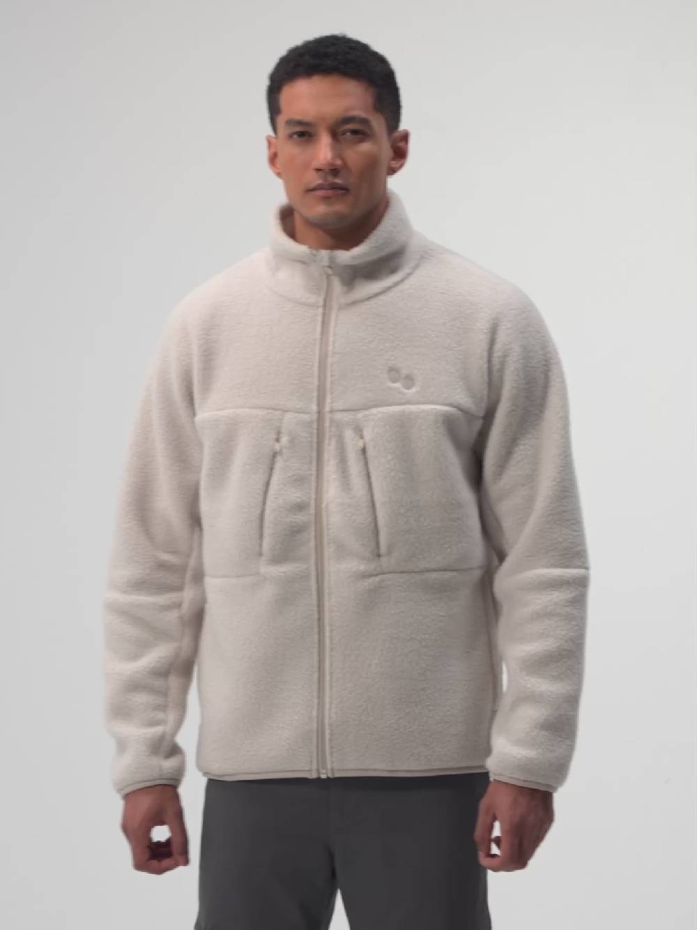 Pinqponq Fleece Jacket - Cliff Beige (Male) Speichern exportieren