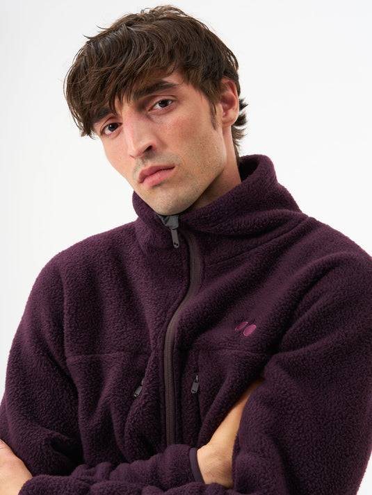 Pinqponq Fleece Jacket - Midnight Plum (Male) Im Verkauf