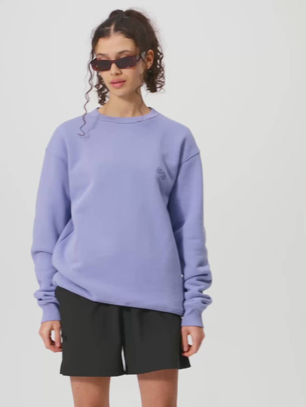 Pinqponq Sweatshirt Cotton - Pool Blue (Unisex) zollfrei