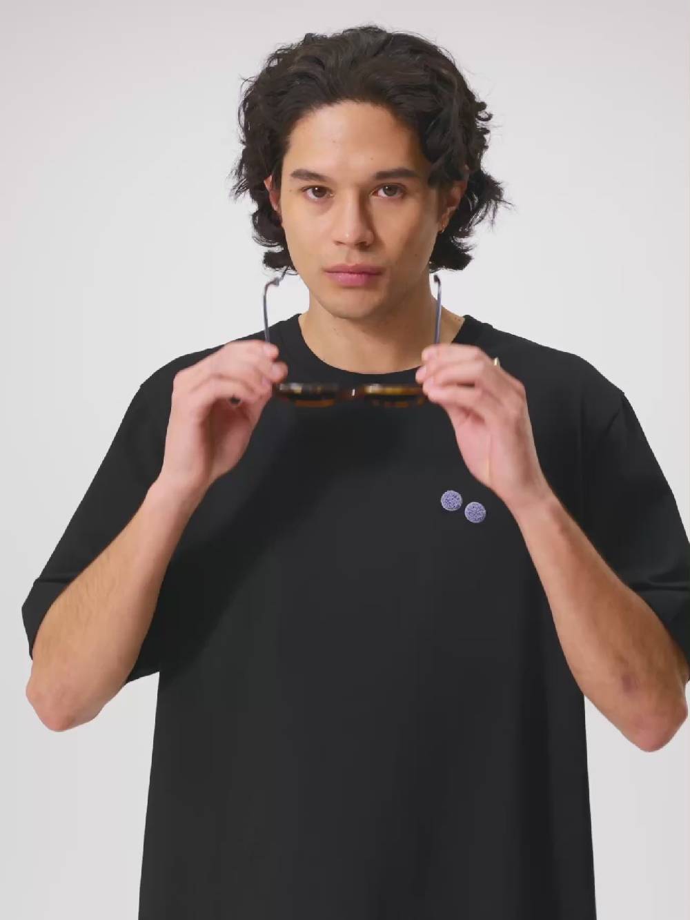 Pinqponq T-Shirt Cotton - Black Frottee Pool (Male) 50% Rabatt für begrenzte Zeit
