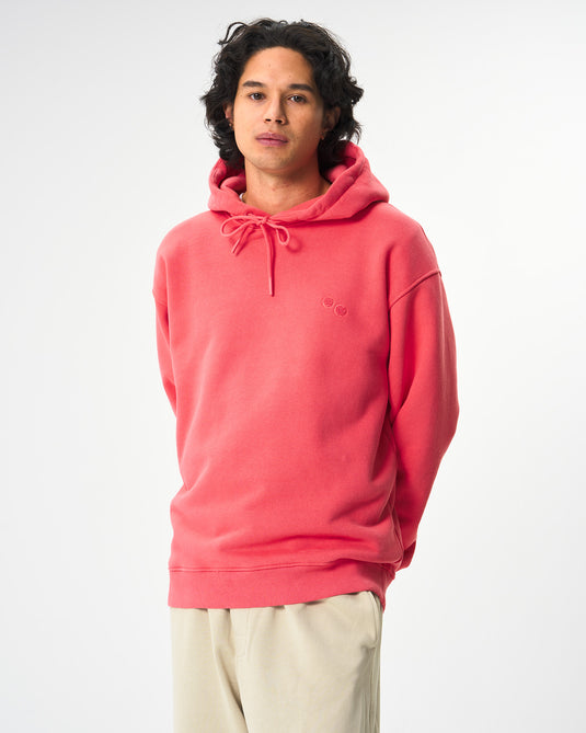 Pinqponq Hoodie Cotton - Watermelon Pink (Unisex) Auslauf
