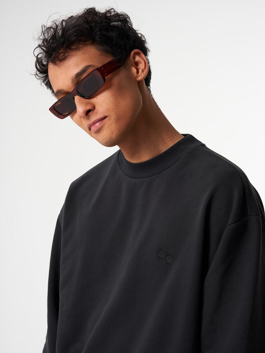 Pinqponq Sweatshirt - Circles Peat Black (Unisex) Angebote