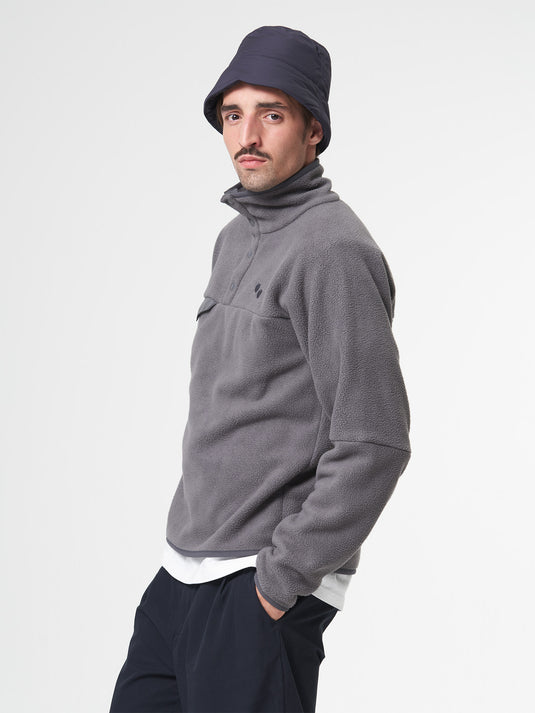 Pinqponq Fleece Pullover - Graphite Grey (Unisex) Valentinstagsangebot