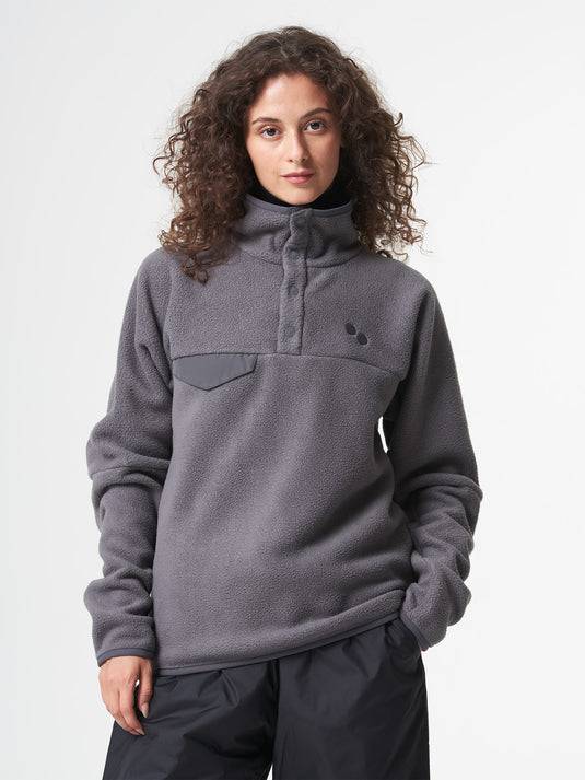 Pinqponq Fleece Pullover - Graphite Grey (Unisex) Valentinstagsangebot
