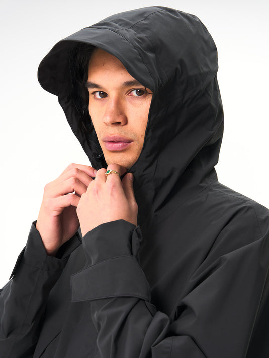 Pinqponq Aestech Rain Parka - Peat Black (Unisex) Blitzangebot