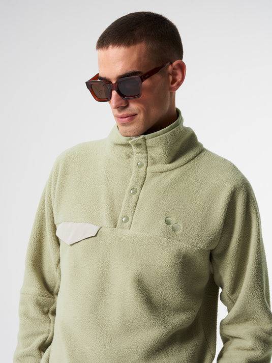 Pinqponq Fleece Pullover - Reed Olive (Unisex) Große Rabatte