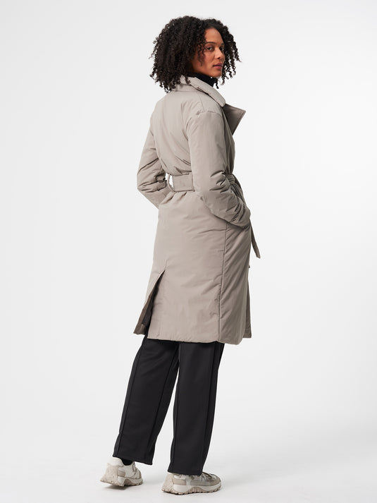 Pinqponq Padded Trench Coat - Cement Taupe (Unisex) VIP-Rabatte