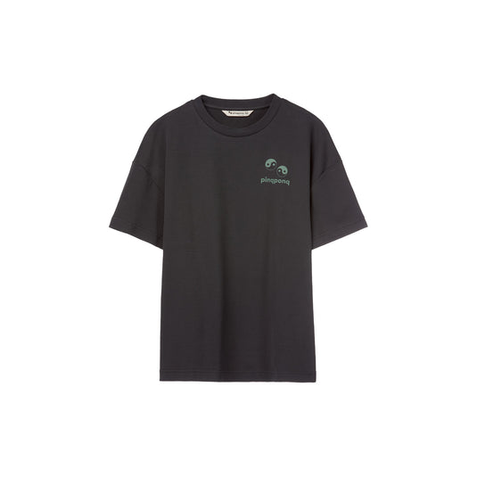Pinqponq T-Shirt - Peat Black Yin Yang (Unisex) Begrenzte Freigabe