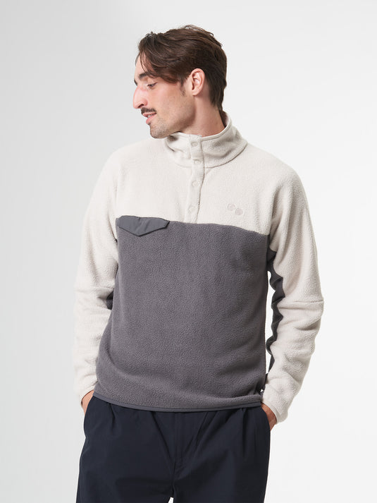 Pinqponq Fleece Pullover - Tune Beige (Unisex) Neueste Stile
