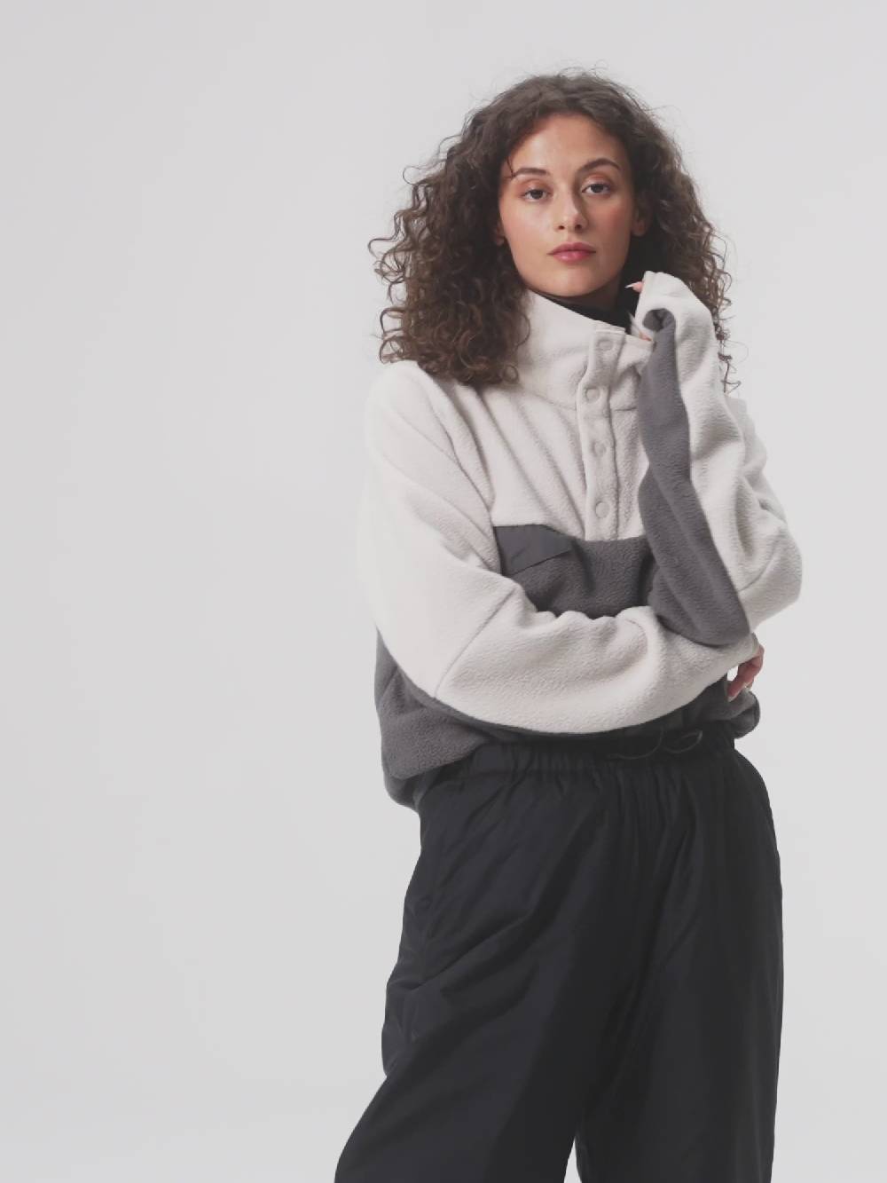 Pinqponq Fleece Pullover - Tune Beige (Unisex) Neueste Stile