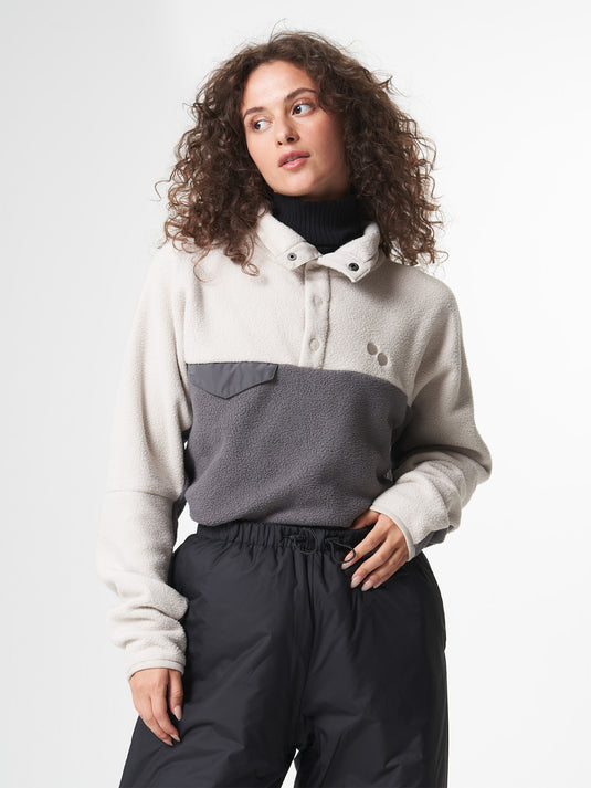 Pinqponq Fleece Pullover - Tune Beige (Unisex) Neueste Stile