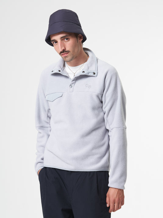 Pinqponq Fleece Pullover - Iced Grey (Unisex) Black Friday Preise