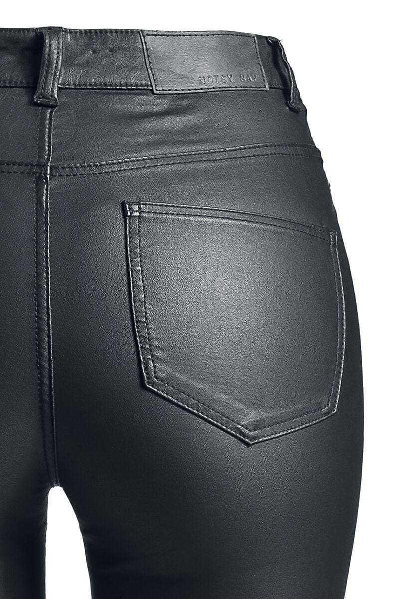 EMP "NMCallie High Waist Skinny Coated Pants" Jeans schwarz von Noisy May Zeitlich begrenztes Angebot