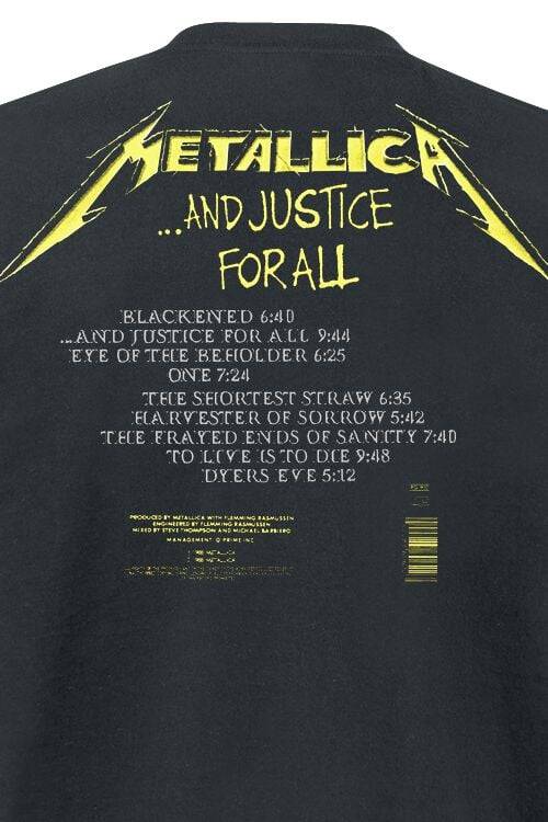 EMP " And Justice For All - Tracklist" T-Shirt schwarz von Metallica Super Sparpreis
