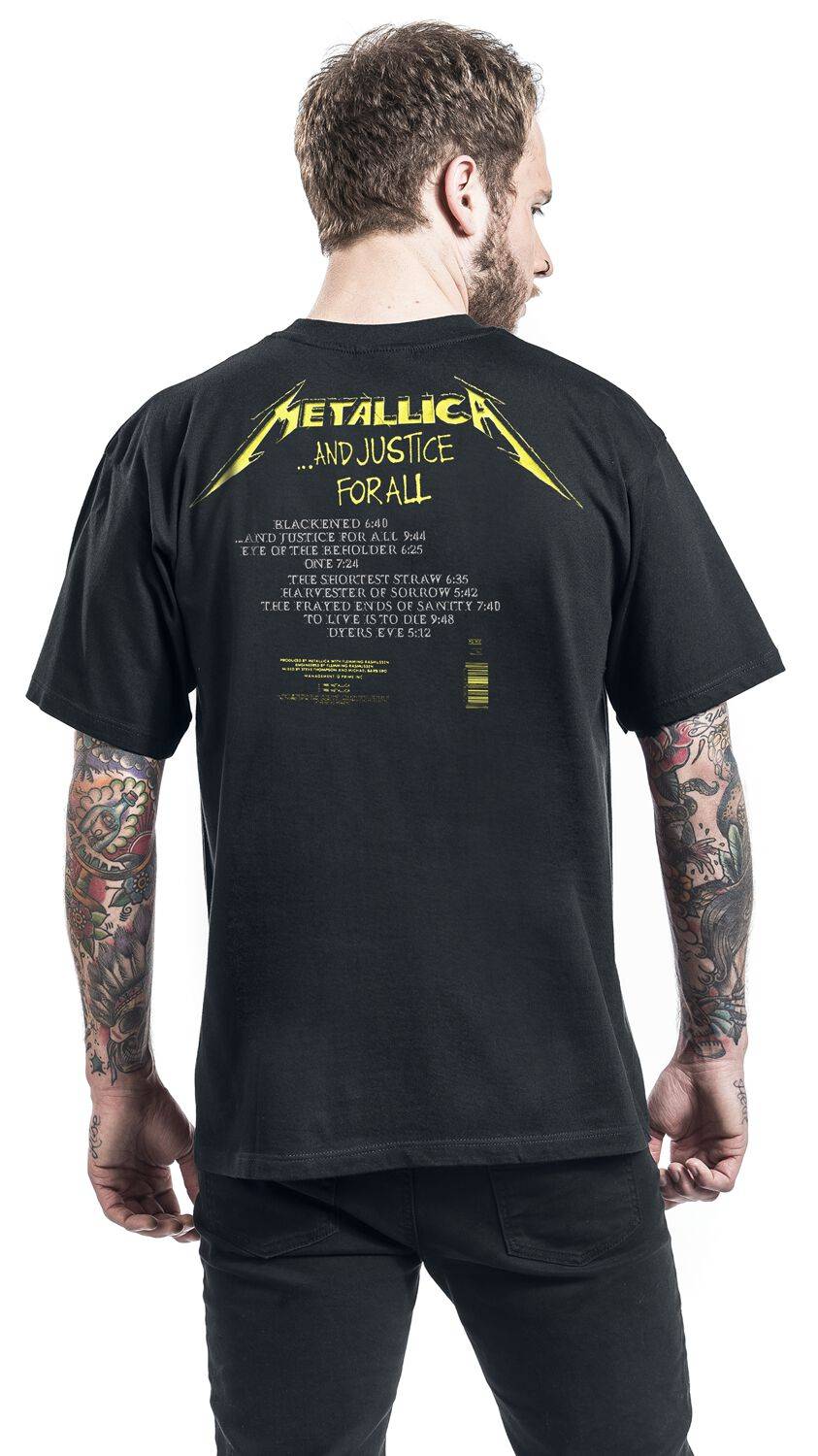 EMP " And Justice For All - Tracklist" T-Shirt schwarz von Metallica Super Sparpreis