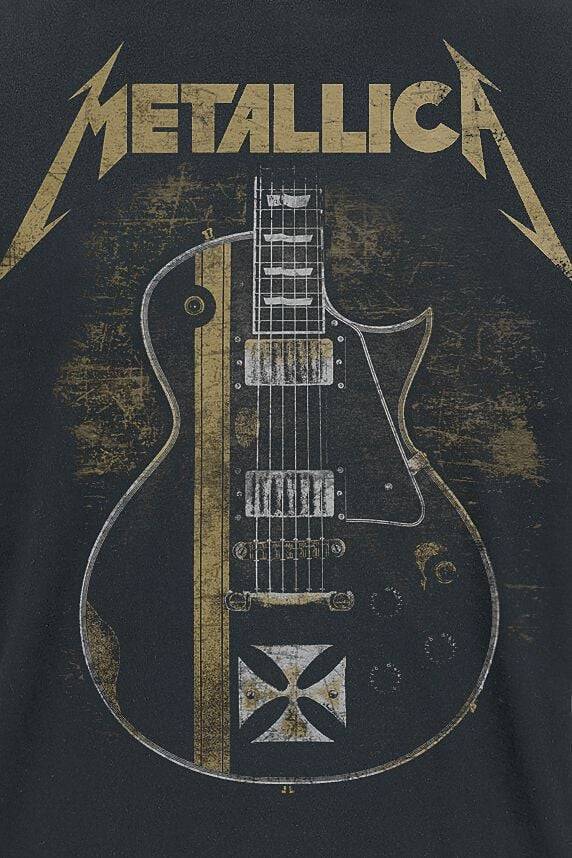 EMP "Hetfield Iron Cross Guitar" T-Shirt schwarz von Metallica Begrenzte Freigabe