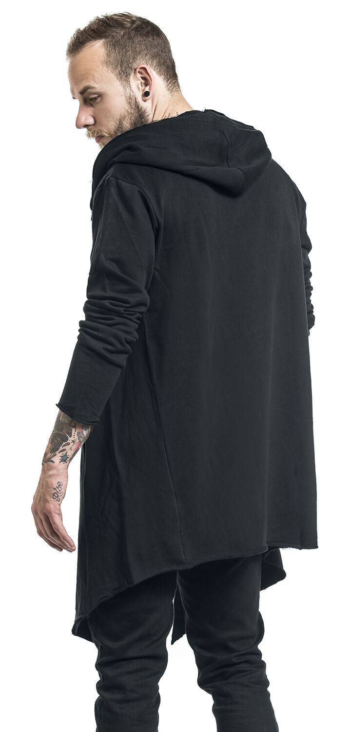 EMP "Long Hooded Open Edge Cardigan" Cardigan schwarz von Urban Classics 2025